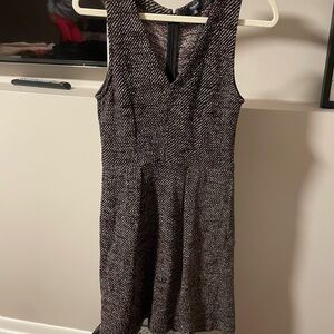 Madewell Black and White Textured Mini Dress